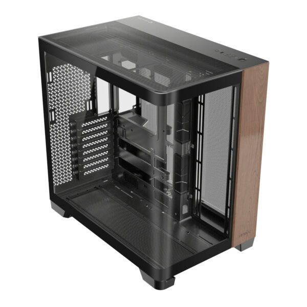 C8-CURVED-WOOD wr 05 Antec C8 Curved Wood E-ATX | ATX | Micro-ATX | ITX Dual Chamber Gaming Chassis - Black