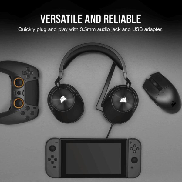 CA-9011260-AP Corsair HS55 Surround Wired Gaming Heads wr 05 Corsair HS55 Surround Wired Gaming Headset - Carbon Black