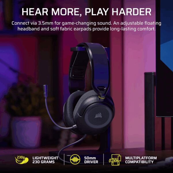 Corsair HS35 v3 Wired Gaming Headset - Carbon