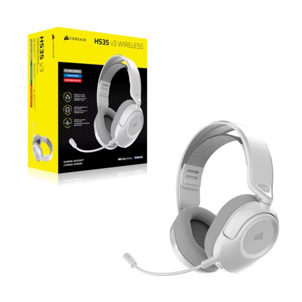 Corsair HS35 v3 Wireless Gaming Headset - White