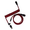CAB-2 Keychron Coiled Aviator Cable - Red wr 03-2 Keychron Coiled Aviator Cable - Red