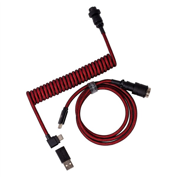 CAB-2 Keychron Coiled Aviator Cable - Red wr 03-2 Keychron Coiled Aviator Cable - Red