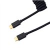 CAB-B wr 01 Keychron Coiled Aviator Cable - Black/Straight