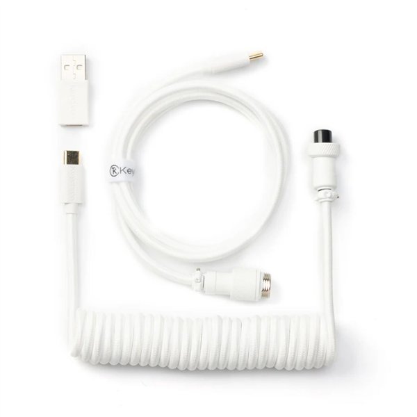CAB-W-wr-03 Keychron Coiled Aviator White Cable