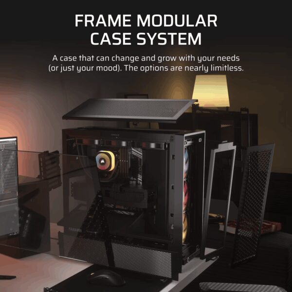 Corsair FRAME 4000D RS ARGB Modular Mid-Tower PC Case - Black