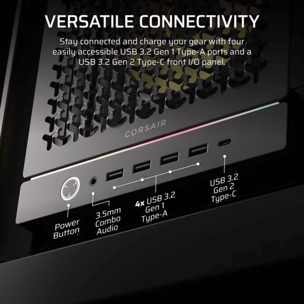 Corsair FRAME 5000D RS High-Airflow Mid-Tower PC Case - Black