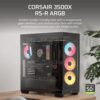 CC-9011322-WW Corsair 3500X RS-R ARGB Mid-Tower PC Cas wr 02 Corsair 3500X RS-R ARGB Mid-Tower PC Case - Black