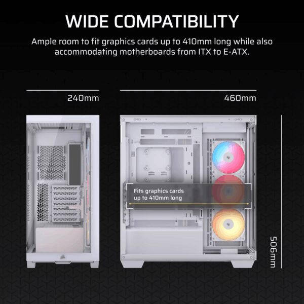 CC-9011323-WW Corsair 3500X RS-R ARGB Mid-Tower PC Cas wr 05 Corsair 3500X RS-R ARGB Mid-Tower PC Case – White