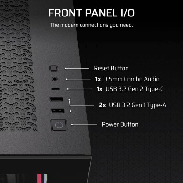 CC-9011324-WW Corsair 3500X LX-R RGB iCUE LINK Mid-Tow wr 04 Corsair 3500X LX-R RGB iCUE LINK Mid-Tower PC Case - Black