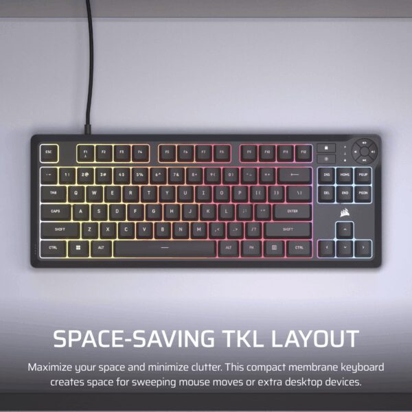 CH-9216065-NA Corsair K55 CORE TKL RGB Gaming Keyboard wr 03 Corsair K55 CORE TKL RGB Gaming Keyboard
