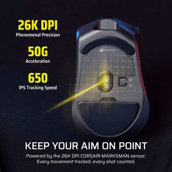 CH-9311110-WW Corsair HARPOON v2 26000 DPI Wireless Ga wr 04 Corsair HARPOON v2 26000 DPI Wireless Gaming Mouse