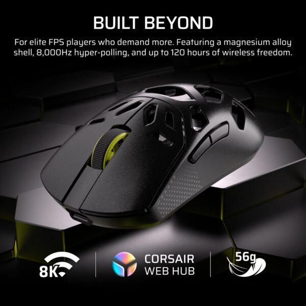 Corsair SABRE v2 PRO WIRELESS MAGNESIUM ALLOY 33000 DPI Gaming Mouse – Black