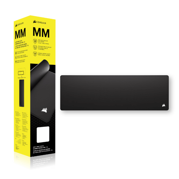 Corsair MM Anti-fray Cloth Gaming Mouse Pad XL - Black