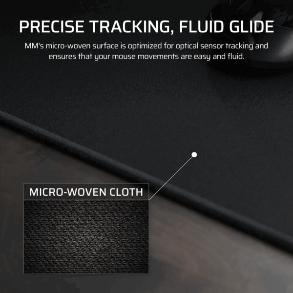 Corsair MM Anti-fray Cloth Gaming Mouse Pad Large - Black