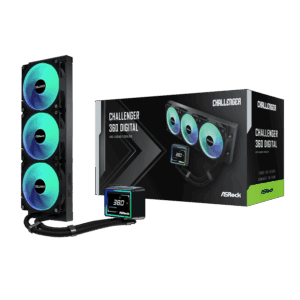 CHALLENGER-360-DIGITAL ASRock Challenger 360 Digital AIO Liquid wr 01 ASRock Challenger 360 Digital AIO Liquid Cooler - Black