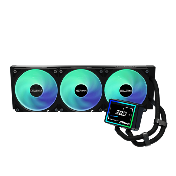 CHALLENGER-360-DIGITAL ASRock Challenger 360 Digital AIO Liquid wr 02 ASRock Challenger 360 Digital AIO Liquid Cooler - Black
