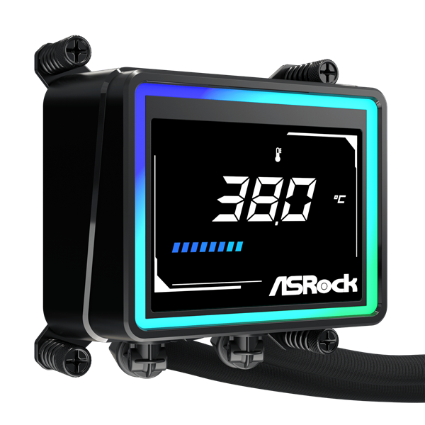 CHALLENGER-360-DIGITAL ASRock Challenger 360 Digital AIO Liquid wr 03 ASRock Challenger 360 Digital AIO Liquid Cooler - Black