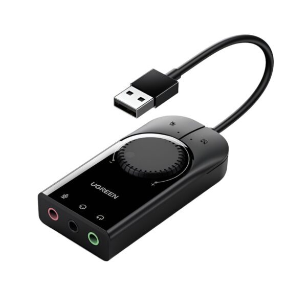 UGREEN CM129-40964 USB-A to 3.5mm External Stereo Sound Adapter - Black