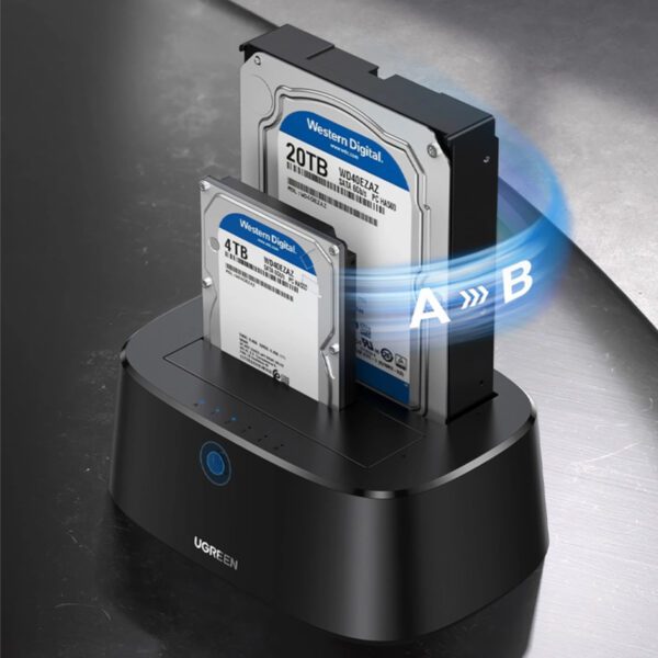 CM198-50857 UGreen-CM198-3.5-2.5-inch-SATA-HDD-SDD-USB3.0-Docking-Station wr 02 UGREEN CM198 3.5/2.5 inch SATA HDD/SDD USB3.0 Docking Station