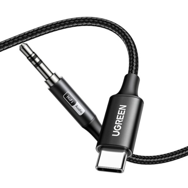 CM450-55734 UGreen-USB-Type-C-to-3.5mm-AUX-Audio-Cable-1M-Black wr 02 UGREEN USB Type-C to 3.5mm AUX Audio Cable 1M - Black