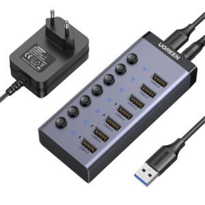 CM481-90307 UGREEN-7-in-1-USB-3.0-Hub-Grey wr 01a UGREEN 7 in 1 USB 3.0 Hub-Grey