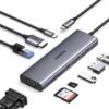 CM498-15600-wr-01b UGREEN 9-in-1 Type-C Hub | HDMI | VGA | LAN | SD/TF | 100W PD | USB3.0