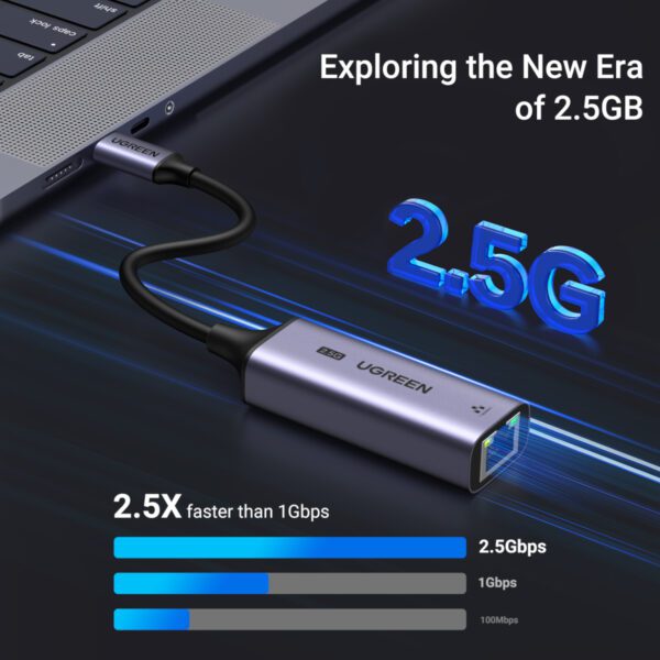 CM648-25052 UGREEN-USB-Type-C-3.1-to-2.5G-Ethernet-Adapter wr03 UGREEN USB3.0 C to 2.5Gbit Ethernet Adapter