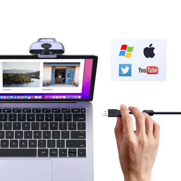 CM678-15728 UGreen-USb-1080p-Webcam wr 02 UGREEN USB 1080P Webcam 30fps
