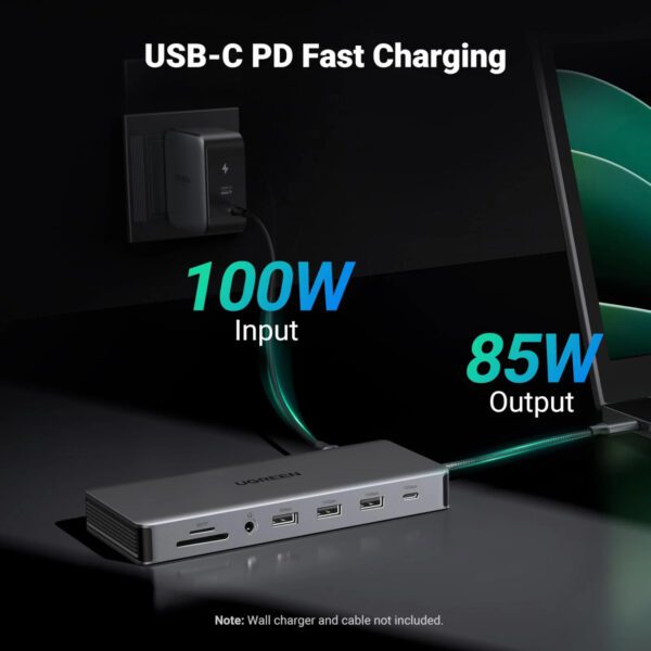 CM681-15978 UGreen-CM681-Revodok-Pro-13-in-1-USB-Type-C-HDMI-and-DisplayPort-Docking-Station-Silver wr 04 UGREEN CM681 Revodok Pro 13-in-1 USB Type-C HDMI and DisplayPort Docking Station