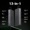 CM681-15978 UGreen-CM681-Revodok-Pro-13-in-1-USB-Type-C-HDMI-and-DisplayPort-Docking-Station-Silver wr 05 UGREEN CM681 Revodok Pro 13-in-1 USB Type-C HDMI and DisplayPort Docking Station