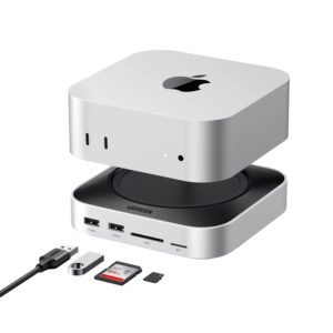 CM841-65487 UGREEN-Mac-Mini-M4-11-in-1-Dock-with-SSD-Enclosure-Silver wr 01a UGREEN Mac mini M4 11-in-1 Dock with SSD Enclosure
