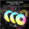 Corsair RS120 ARGB 120mm PWM Fans Triple Pack - Black