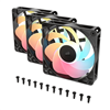 Corsair RS120-R ARGB 120mm PWM Reverse Fans Triple Pack - Black