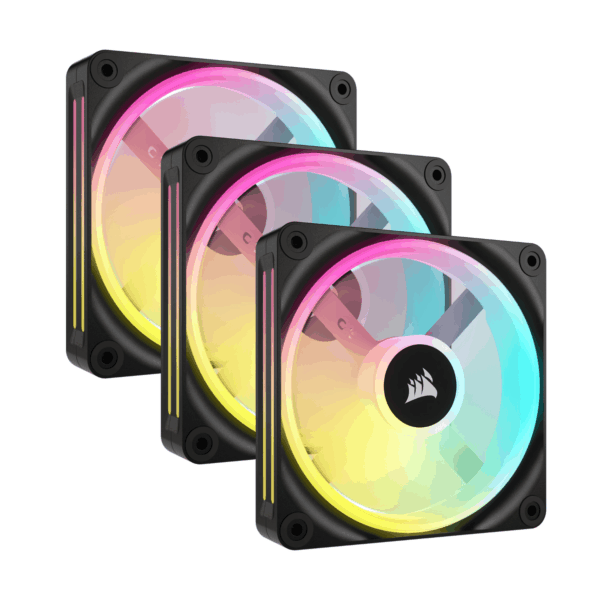 CO-9051002-WW Corsair iCUE LINK QX120 RGB 120mm PWM PC wr 01 Corsair iCUE LINK QX120 RGB 120mm PWM PC Fans Starter Kit with iCUE LINK System Hub