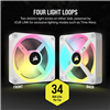 Corsair iCUE LINK QX120 RGB 120mm PWM PC Fan Expansion Kit - White