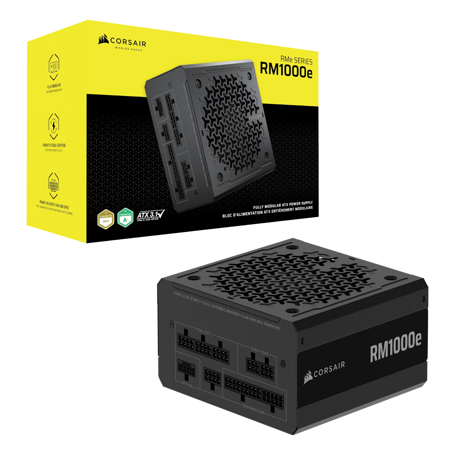 CP-9020297-WW Corsair RMe Series RM1000e Fully Modular wr 01 Corsair RMe Series RM1000e Fully Modular Low-Noise ATX Power Supply