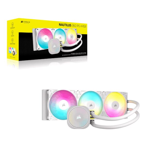 Corsair NAUTILUS 360 RS ARGB Liquid CPU Cooler - White