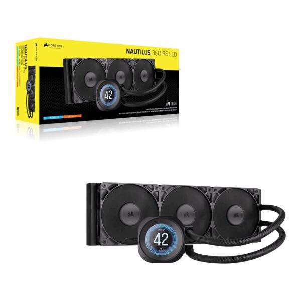 Corsair NAUTILUS 360 RS LCD Liquid CPU Cooler - Black