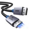 UGREEN DP131 DisplayPort 2.1 Braided Cable 1M ( 80Gbps | 16K | 60Hz ) - Black/Grey