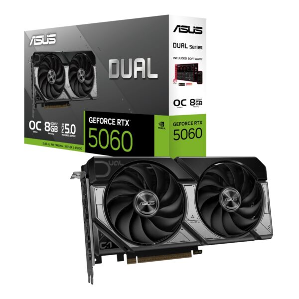 DUAL-RTX5060-O8G-WR-01-1 ASUS Dual GeForce RTX 5060 OC Edition 8GB GDDR7 Graphics Card