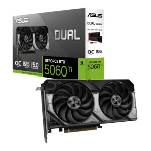 DUAL-RTX5060TI-O16G-WR-01 ASUS Dual GeForce RTX 5060 Ti OC Edition 16GB GDDR7 Graphics Card
