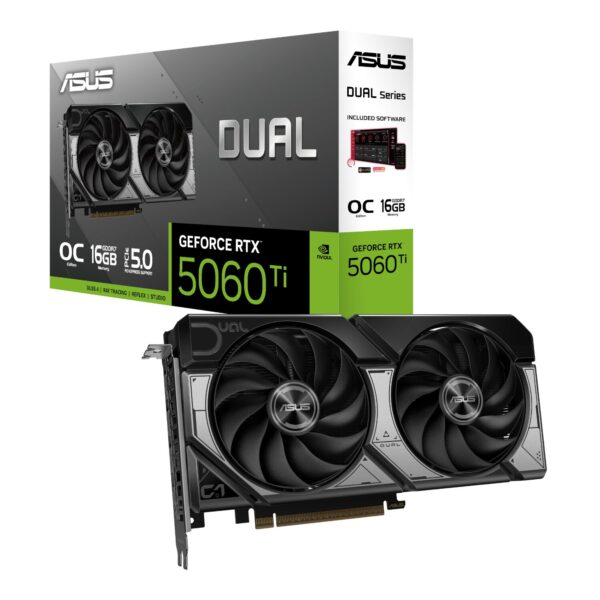 DUAL-RTX5060TI-O16G-WR-01 ASUS Dual GeForce RTX 5060 Ti OC Edition 16GB GDDR7 Graphics Card