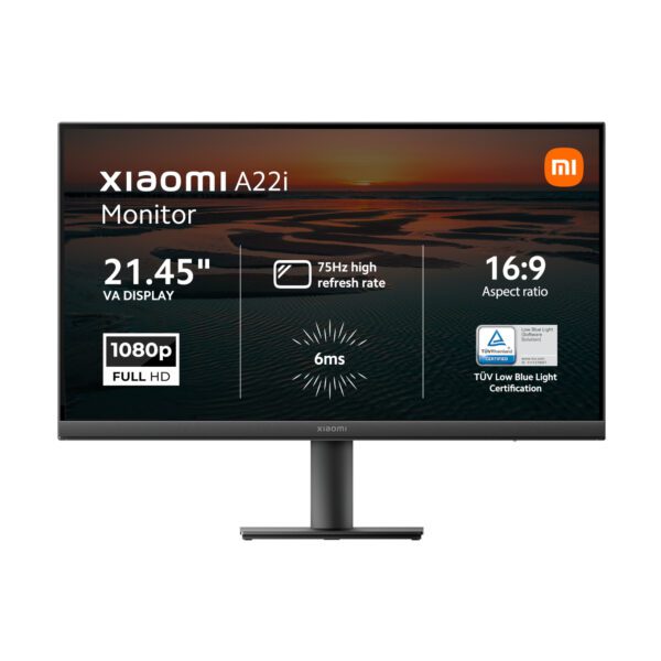 ELA5230EU Xiaomi-A22i 22-inch full hd office monitor wr 01b Xiaomi A22i 22" Full HD 1080p VA Monitor (75Hz, 6ms, and VESA Mount)
