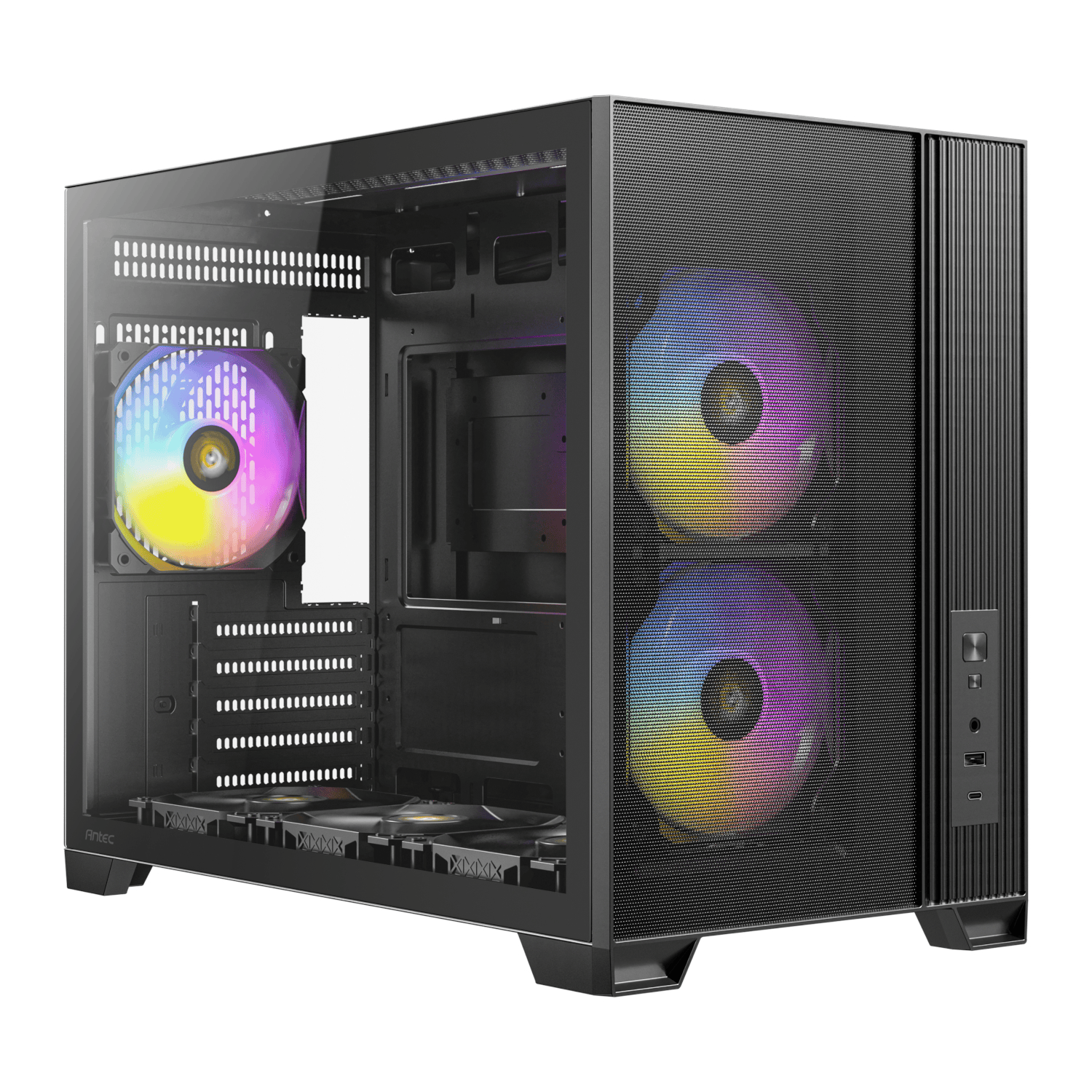 FLUX M Antec FLUX M Micro-ATX Mini-Tower Gaming wr 01 Antec FLUX M Micro-ATX Mini-Tower Gaming Chassis - Black