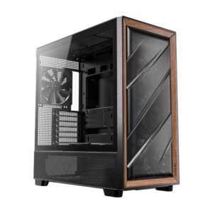 FLUX wr 02 Antec FLUX ATX WOOD Mid Tower Gaming Chassis – Black