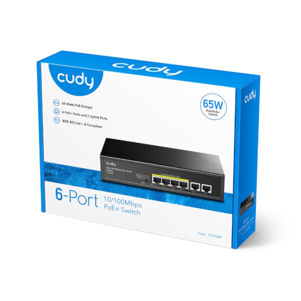 FS1006P wr 04 Cudy 6-Port Ethernet Unmanaged Switch - 4 Ports POE
