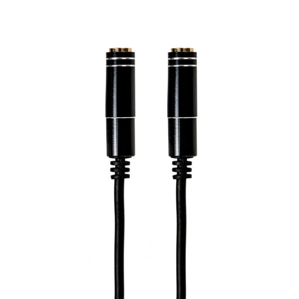 GAP35M2F wr 02a Gizzu 3-Pole Audio Splitter Cable - Black