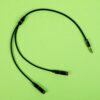GAP35M2F wr 04a Gizzu 3-Pole Audio Splitter Cable - Black