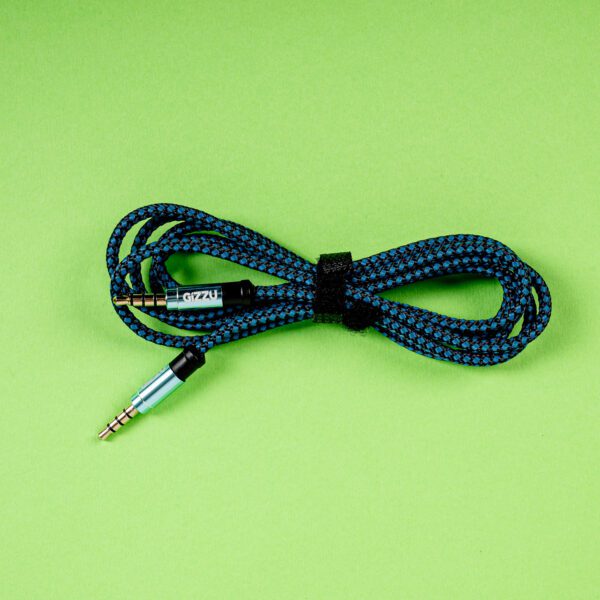 GCP35MM4 wr 05a Gizzu 3.5mm AUX Cable 1.5m - Black/Blue