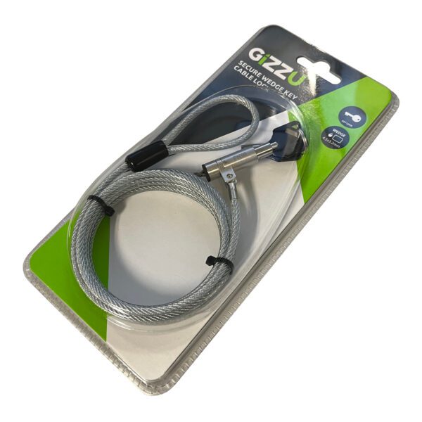GCWKLMK GIZZU-1.8m-Wedge-Cable-Lock-Silver wr 04a GIZZU 1.8m Wedge Cable Lock